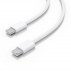 Aisens - Cable Usb 2.0 3A 60W Apple, Tipo Usb-C/M-Usb-C/M, Blanco, 1.0