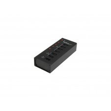 StarTech.com Hub Concentrador USB 3.0 de 4 Puertos y 3 Puertos de Carga USB 2x 1A y 1x 2A- Ladrón con Carcasa de Metal