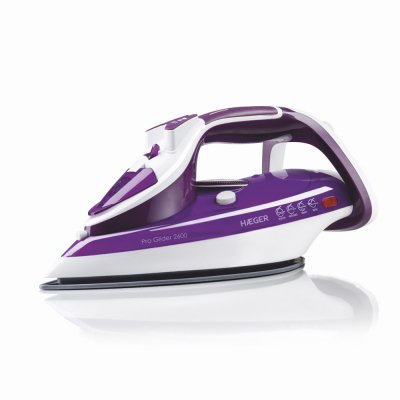 Pro Glider 2600 Plancha vapor-seco Suela de cerámica 2600 W Violeta, Blanco