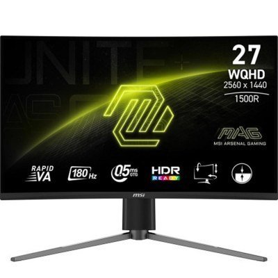 Monitor curvo gaming msi mag 27cq6pf 27pulgadas qhd 180hz