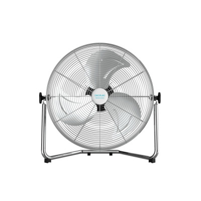 Cecotec EnergySilence 5000 Pro Ventilador Industrial de Suelo con 3 Aspas Metalicas - 120W - Diametro de 20 - 3 Velocidades - Inclinacion Flexible - Base Estable - Rejilla Protectora - Cromado