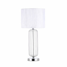 Sobremesa Mansonia 1xe27 Cromo C/pant Blanca 66x30x30 Cm