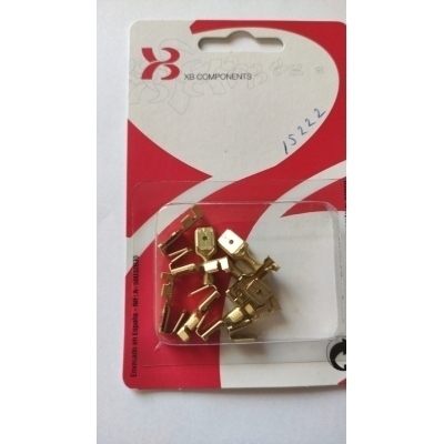 Terminal Faston Macho/Hembra 6,3mm sin Aislar (Blister 10 uds.)