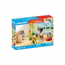 Playmobil action heroes: pediatria con osito de peluche