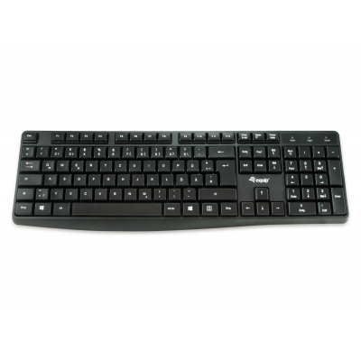 245211 teclado Oficina USB QWERTY Español Negro