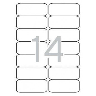 Apli Etiquetas Blancas Permanentes 99.1 x 38.1mm 25 Hojas