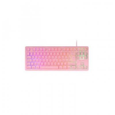 TECLADO H-MECH GAMING MARS GAMING MK023 COLOR ROSA TAMAÑO COMPACTO TKL ILUMINACION RGB