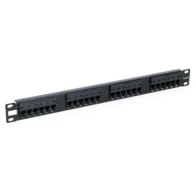 Phasak - Panel de parcheo 19 CAt.6 UTP RJ45 LSA 24P 1U negro