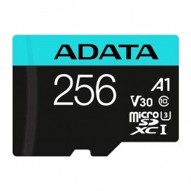 Tarjeta microSD ADATA microSDXC/SDHC UHS-I U3 256GB, Clase 10, con adaptador