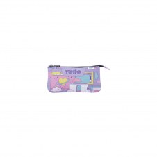 Totto AC52ECO012-2210Z-2QI caja de lápices Estuche suave Poliéster Azul, Rosa, Violeta, Blanco, Amarillo