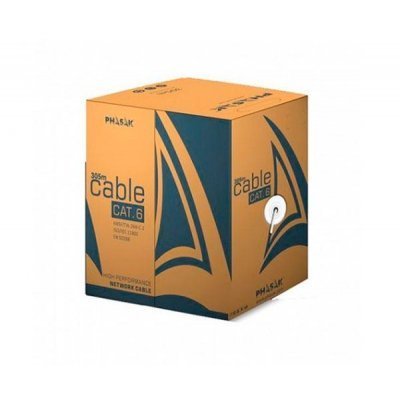 Bobina de Cable RJ45 UTP Phasak PHR 6302 Cat.6/ 305m/ Gris