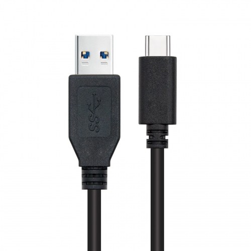 Nanocable Cable USB 3.1, Gen2 10 Gbps 3A, tipo USB-C/M-A/M, Negro, 2 m