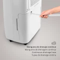 Deshumidificador Ufesa Deshumidificador Breeze Dry 5000 para estancias hasta 40 m2, 20 litros/día, depósito 6 litros, 46 dB, secado de ropa, blanco - imagen 6