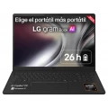 Portátil LG gramBook 16U55U-G.AU85BN, Ryzen AI 7 445, 32 GB LPDDR5X, SSD 512 GB, 16 pulgadas WUXGA, Windows 11 Home
