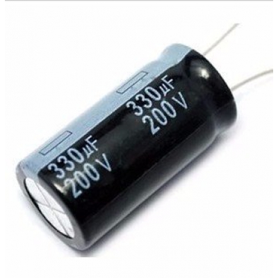 Condensador Electrolítico RADIAL 330uF 200Vdc 105ºC 18x40mm
