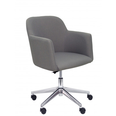 Sillón Athena giratorio tapizado era gris