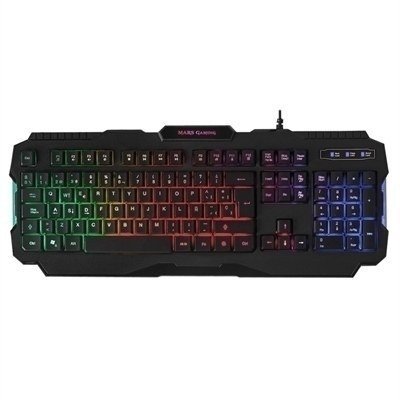 Teclado mars gaming mrk0 usb membrana rainbow