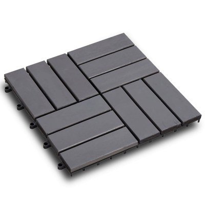 3nod - pack de 10 baldosas de madera de acacia gris ( 12 láminas )