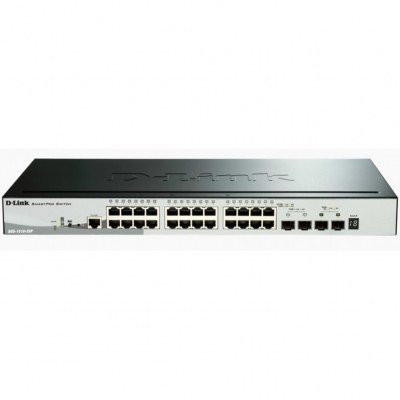 Switch d - link 28 puertos gestionable 24 gigabit ethernet 10 - 100 - 1000 poe 2 sfp smartpro
