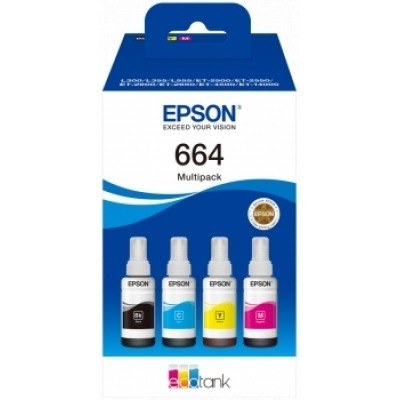 Epson 664 - Multipack de Botellas de Tinta Originales C13T664640