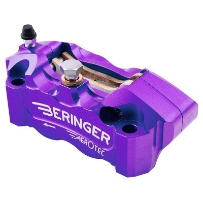 Pinza de freno de 4 pistones Radial Aerotec® Izquierda (108mm entre tornillos). Color VIOLETA. (4R11AP) 4R11AP