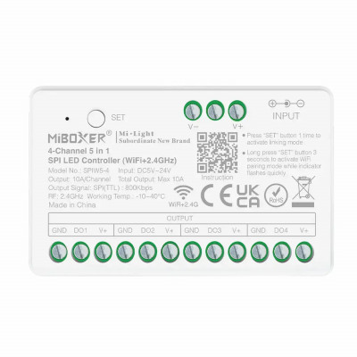 Controlador Tira LED Digital SPI MIBOXER SPIW5-4