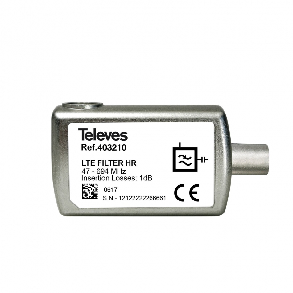 Filtro LTE700 5G Enchufable CEI 65dB TELEVES