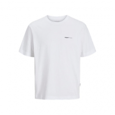 Camiseta JACK & JONES JORVARENNA PAINTED BACK TEE SS CRE NECK 12273646 Blanco Blanco