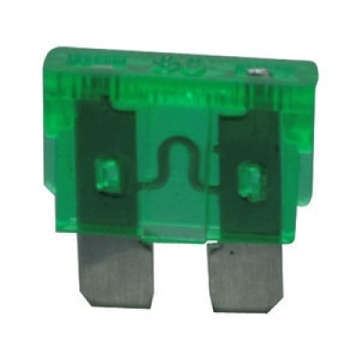 Fusible Plano Coche 30Amp 19x19mm VERDE