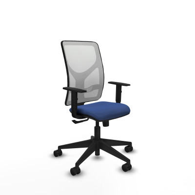 Motilla sincro malla blanca bali azul marino brazos 1D base piramidal ruedas 65mm nailon