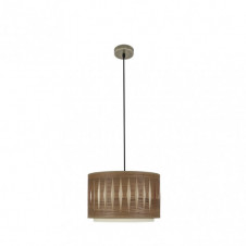 Colgante Alexandra 1xe27 Cuero/madera Oscura Regx30x30 cm
