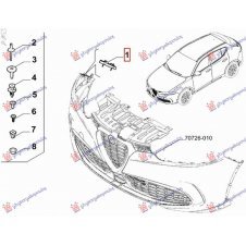 SOPORTE SUPERIOR PARACHOQUE DELANTERO(PLASTICO)(O)