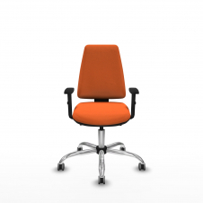 Piqueras y Crespo Elche AS bali naranja brazos 1D base cromada ruedas engomadas 65mm