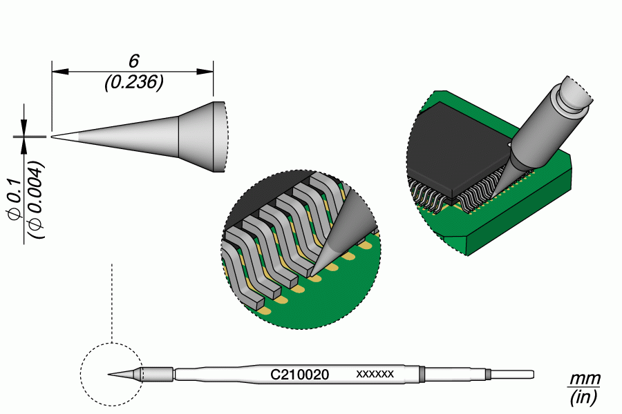 C210020 - Cartridge Conical Ø 0. 1