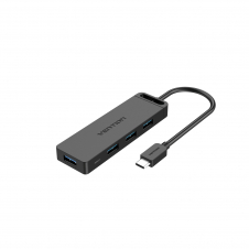 Vention TGKBB hub de interfaz USB 3.2 Gen 1 (3.1 Gen 1) Type-C 5000 Mbit/s Negro