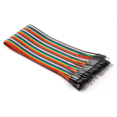 Cables DuPont Macho - Macho 40 vias 20cm colores