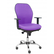 Piqueras y Crespo Silla Jorquera respaldo bali lila asiento bali lila base cromada y ruedas parqu