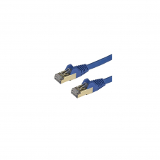 StarTech.com Cable de 1m de Red Ethernet RJ45 Cat6a Blindado STP - Cable sin Enganche Snagless - Azul