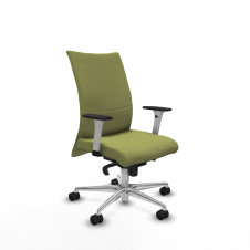 Piqueras y Crespo Albacete confidente sincro bali verde oliva brazos 1D blancos base aluminio ruedas 65 mm nailon