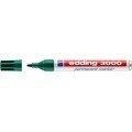 Edding 3000 Rotulador permanente - Punta redonda de 1.5mm - Trazo entre 1.5mm y 3.0mm - Recargable - Secado Instantaneo - Color Verde