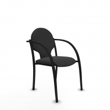 Piqueras y Crespo Pack 2 sillas Hell?n chasis 4 patas negro similpiel gris oscuro