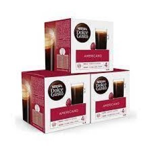 Pack de 3 cajas Dolce Gusto AMERICANO, 16 unidades por caja, 48 cápsulas en total
