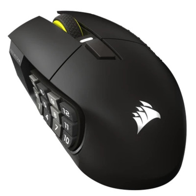 Raton inalambrico gaming corsair scimitar elite negro