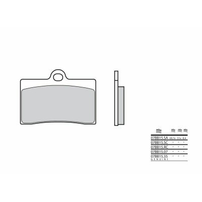 Pastillas de freno sinterizadas Brembo 07BB15SA 07BB15SA