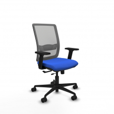 Piqueras y Crespo Haches traslack malla gris bali azul brazos 2D base nailon ruedas 65mm nailon