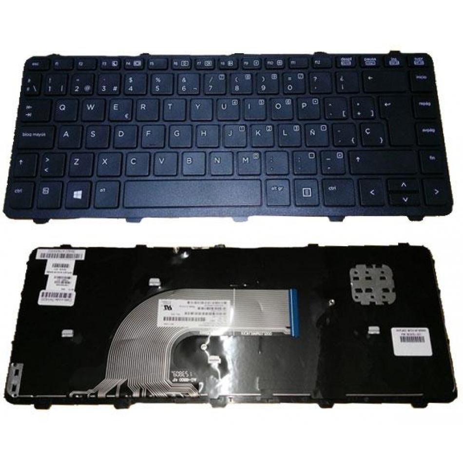 Teclado para portátil Hp Probook 430 g2 / 440 g1 / 445 g1 / 640 g1 / negro con marco