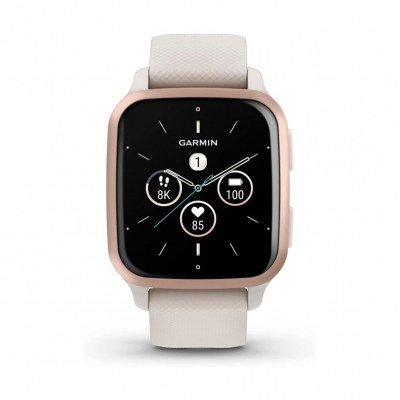 Reloj smartwatch garmin sportwatch venu sq2 music marfil f.cardiaca - gps - bt - 1.4pulgadas