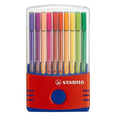 STABILO Paq.20 rotuladores acuarelables Pen 68 Color Parade clasicos