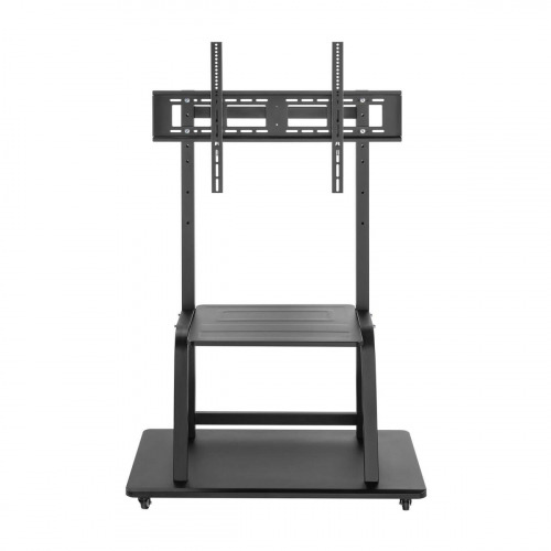 AISENS - Soporte de suelo ECO con ruedas, bandeja para DVD para Monitor/TV 150Kg de 37-100, Negro