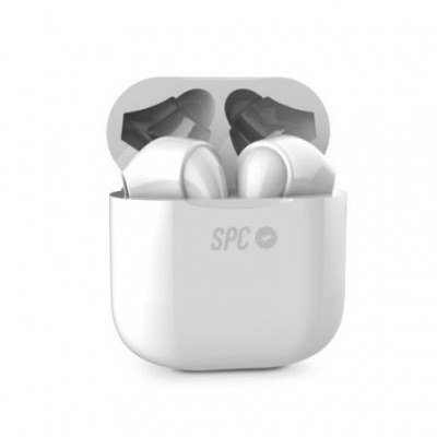 Auriculares Bluetooth SPC Zion Pro con estuche de carga/ Autonomía 3.5h/ Blanco